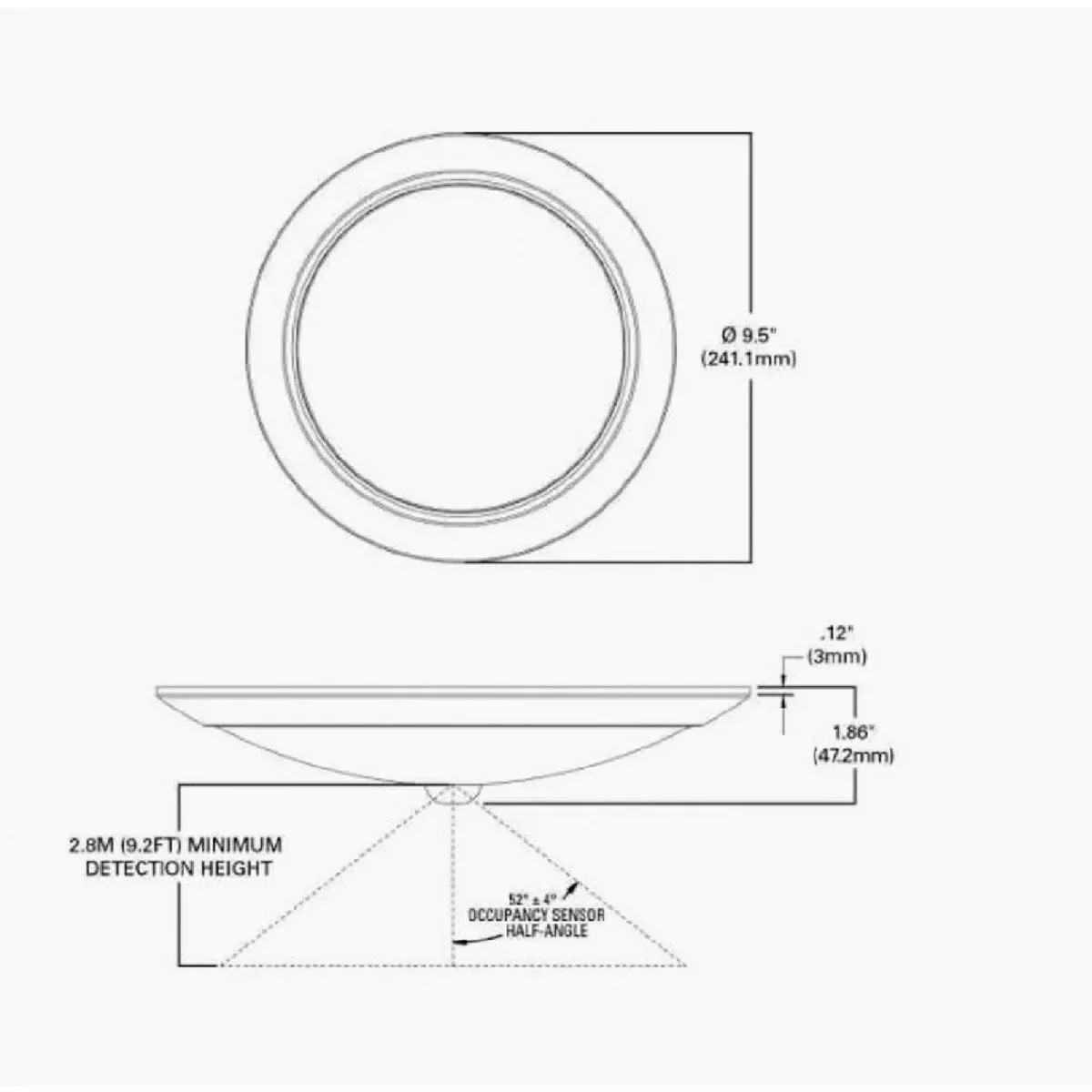 Halo 9 In. White Integrated LED Recessed Light Fixture with Motion Sensor - photo 2