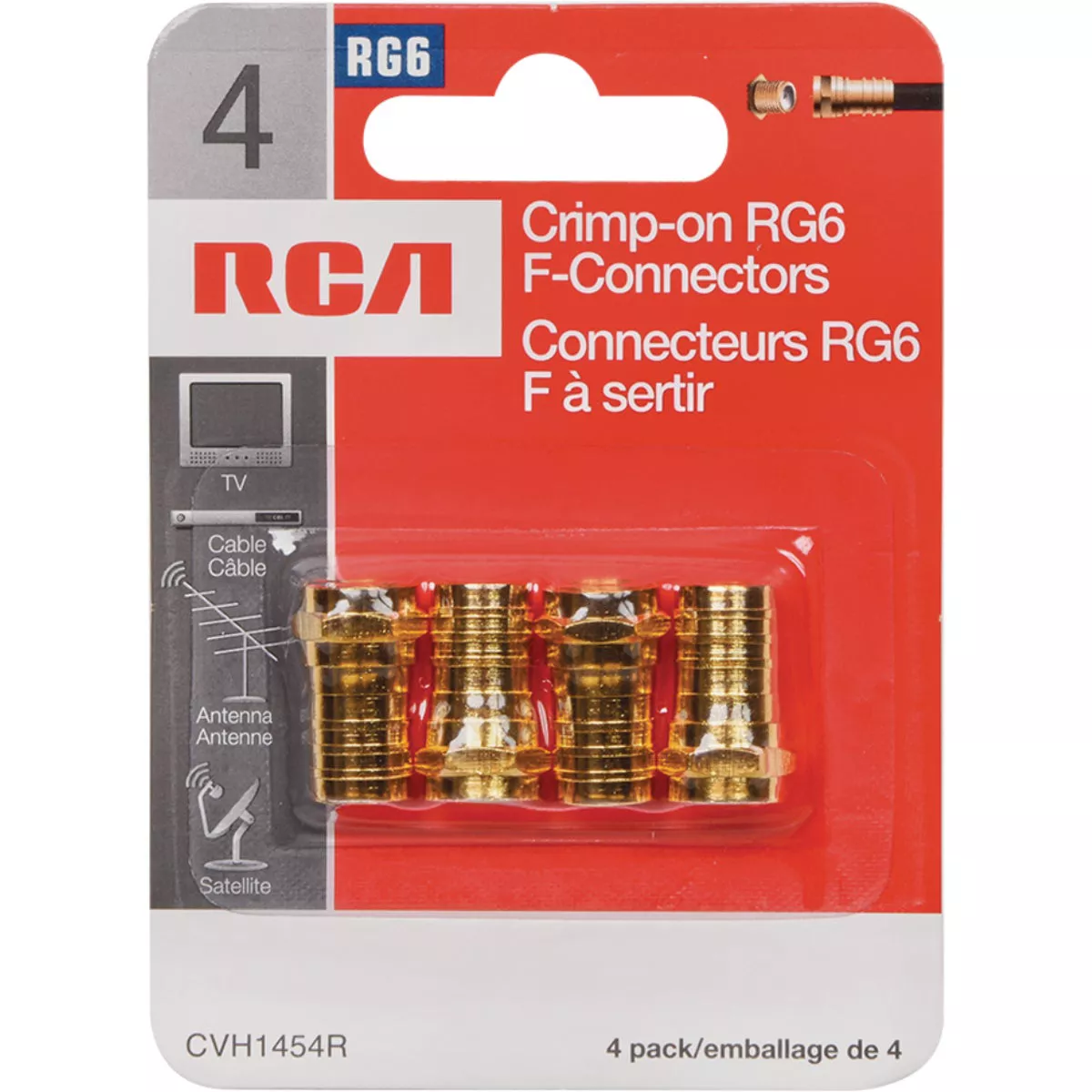 RCA Heavy Duty Coaxial F-Connector (4-Pack) - photo 2