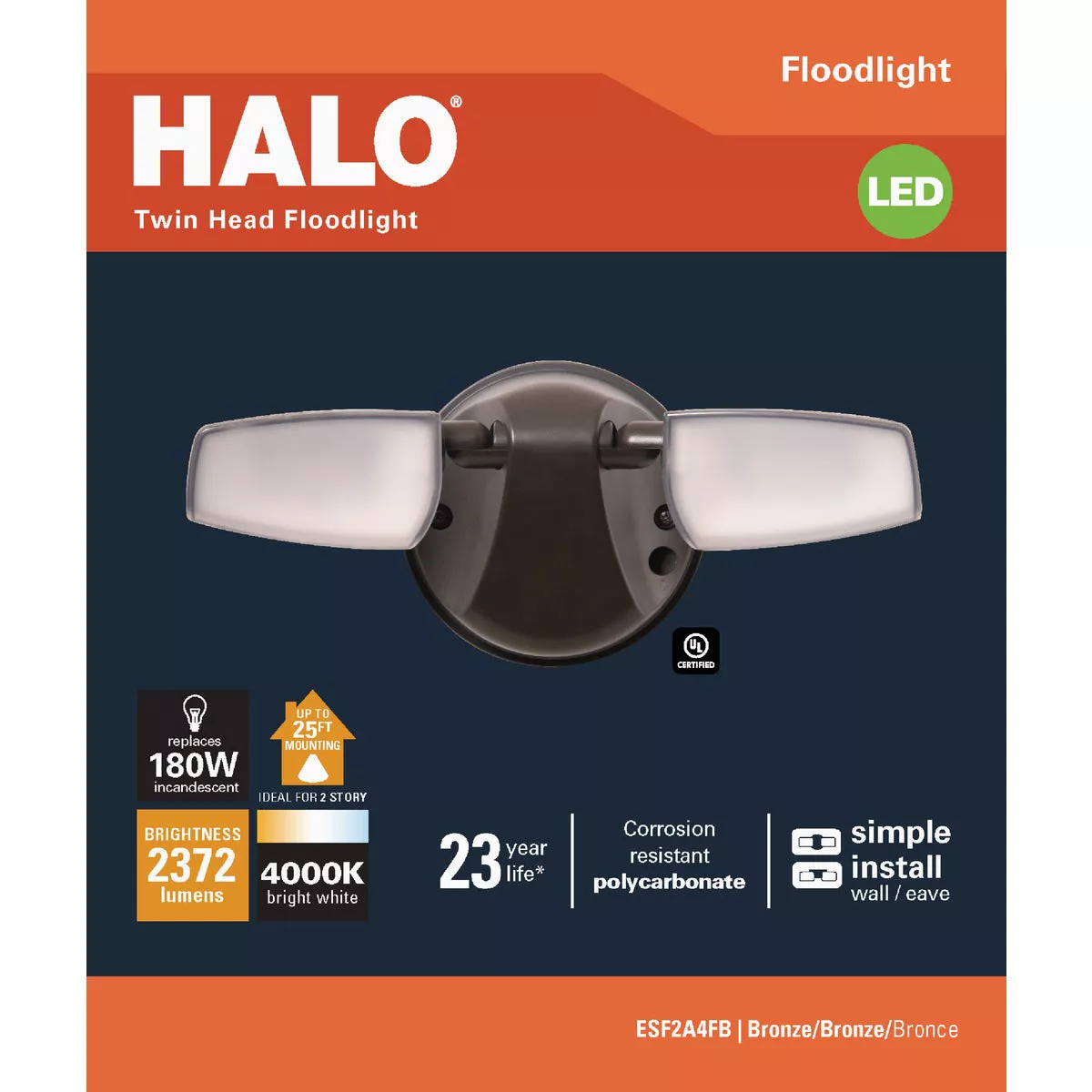 Halo Bronze 23.9W LED Floodlight Fixture - photo 2