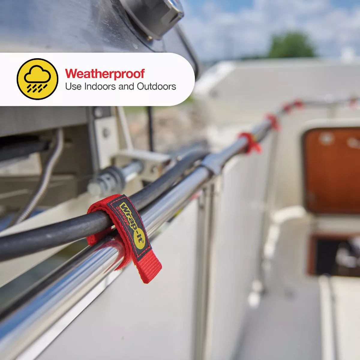 Wrap-It Storage Quick-Straps 9 In. Red Weatherproof Hook & Loop Strap (4-Pack) - photo 3