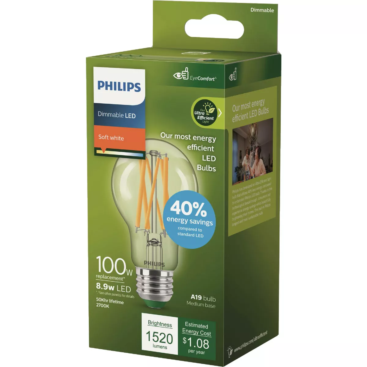 Philips Ultra Efficient 100W Equivalent Soft White A19 LED Light Bulb - photo 5