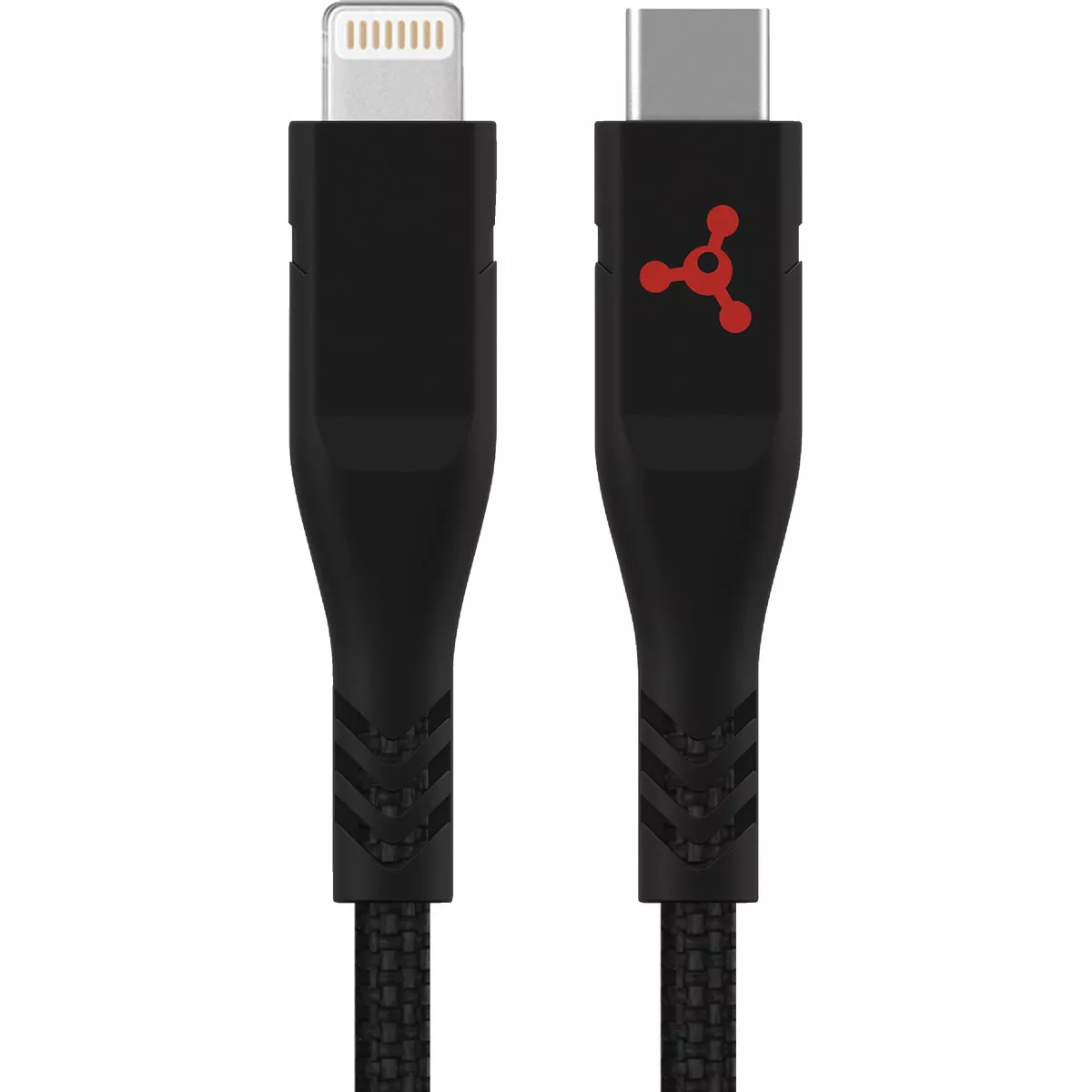 Fuse 3 Ft. Black Lightning to USB-C MFI Charging & Sync Cable