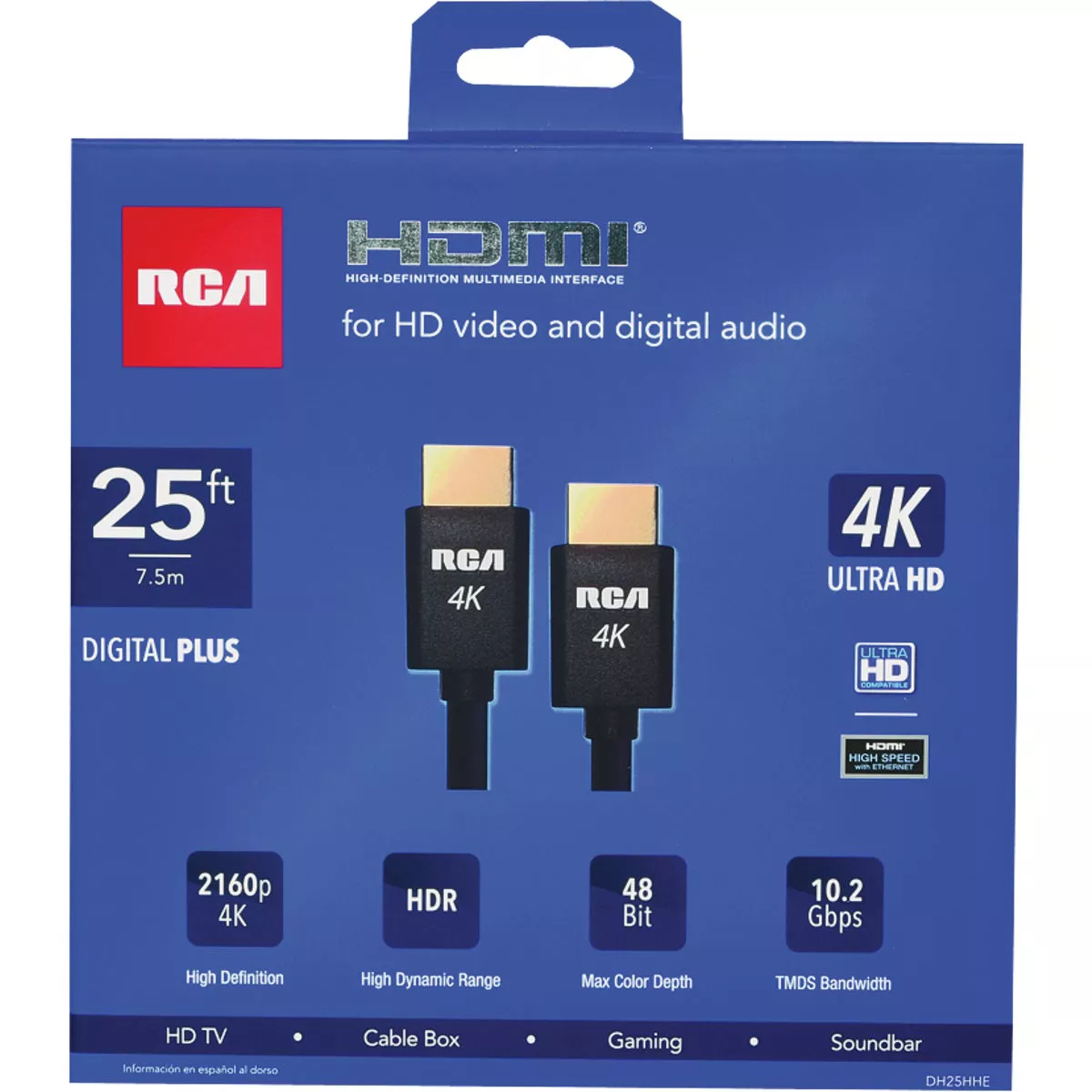 RCA 25 Ft. Black 4K HDMI Cable - photo 2