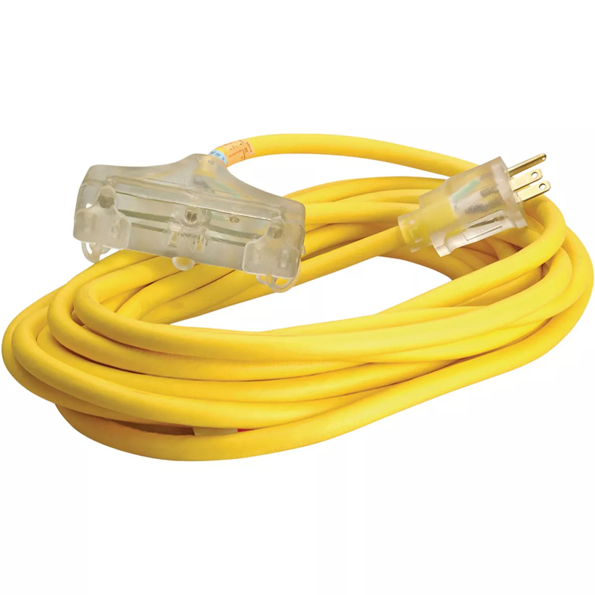Coleman Cable Polar Solar 25 Ft. 12/3 Cold Weather 3-Outlet Extension Cord