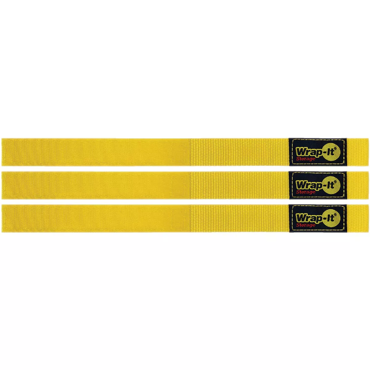 Wrap-It Storage Quick-Straps 12 In. Yellow Weatherproof Hook & Loop Strap (4-Pack)