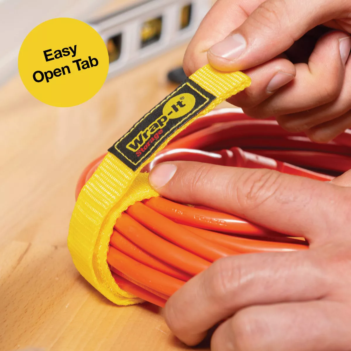 Wrap-It Storage Quick-Straps 12 In. Yellow Weatherproof Hook & Loop Strap (4-Pack) - photo 4