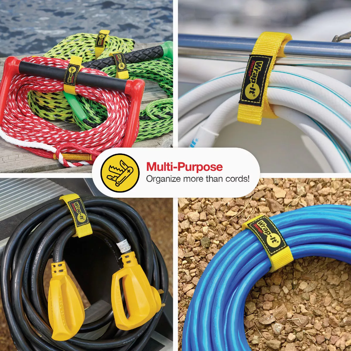 Wrap-It Storage Quick-Straps 12 In. Yellow Weatherproof Hook & Loop Strap (4-Pack) - photo 6