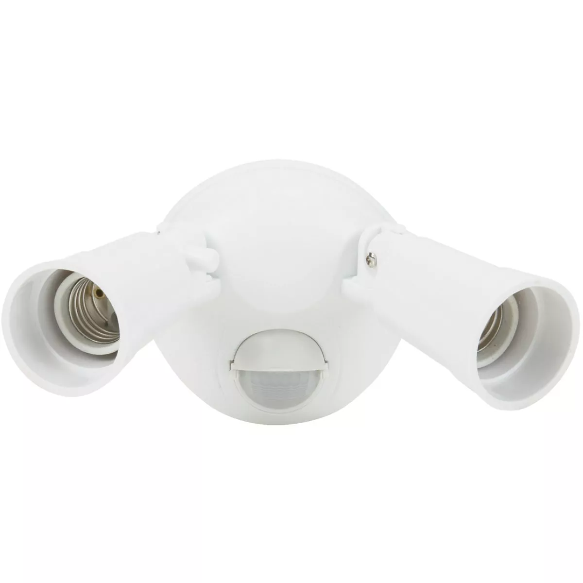 White Motion Sensing Dusk To Dawn Incandescent Floodlight Fixture - photo 2