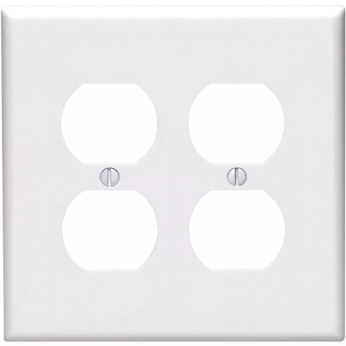 Leviton Mid-Way 2-Gang Thermoplastic Nylon Outlet Wall Plate, White