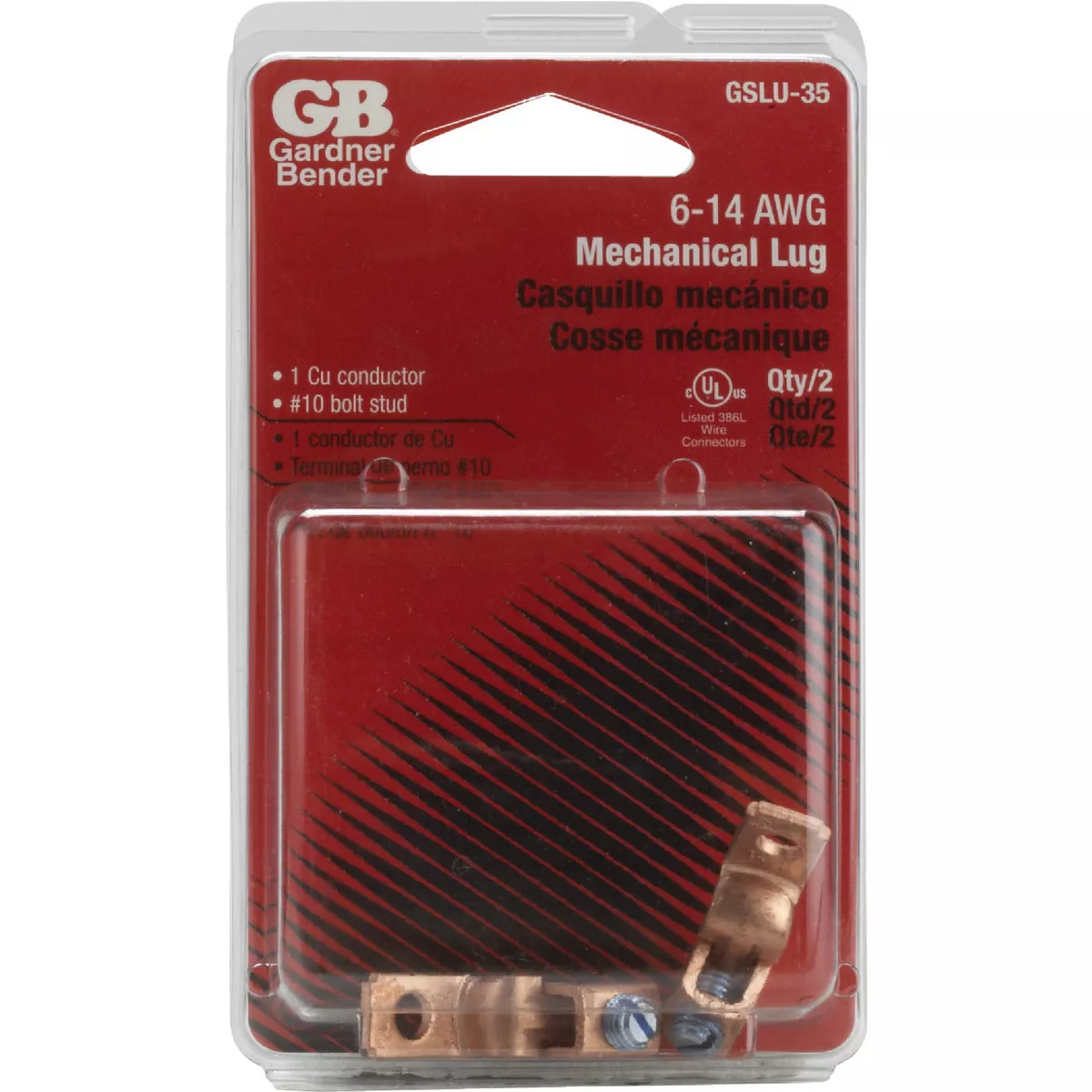 Gardner Bender #14 to #10 STR, #14 to #6 SOL Copper Mechanical Lug Terminal (2-Pack) - photo 2