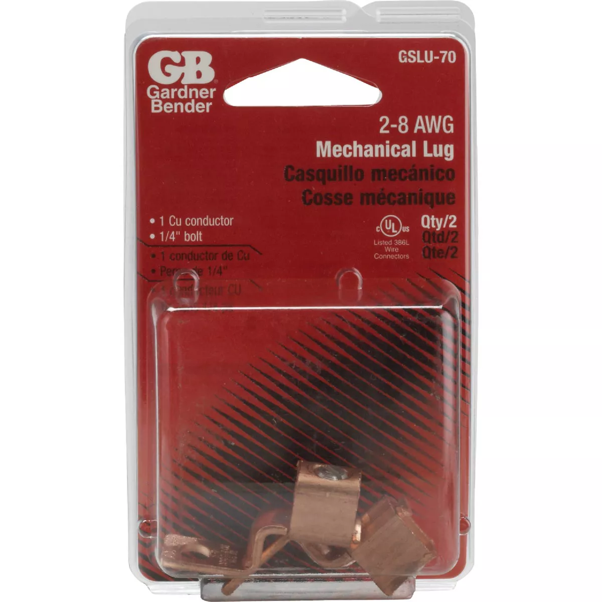 Gardner Bender #8 to #2 SOL Copper Mechanical Lug Terminal (2-Pack) - photo 2