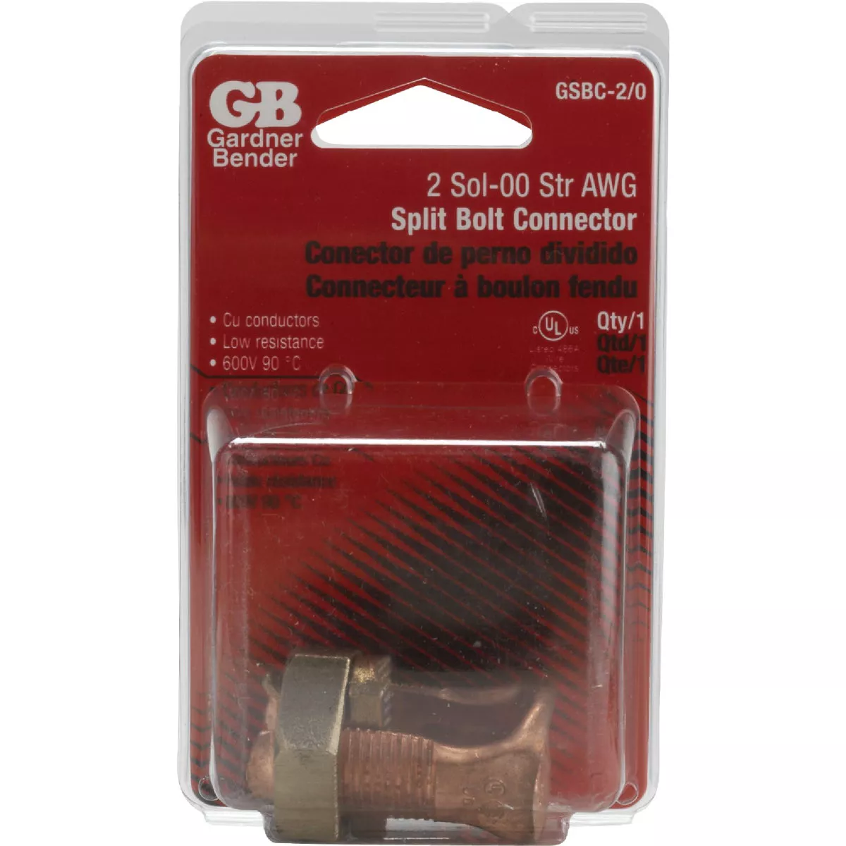 Southwire #2 STR to #2/0 STR Wire Copper Alloy Split Bolt Connector - photo 2