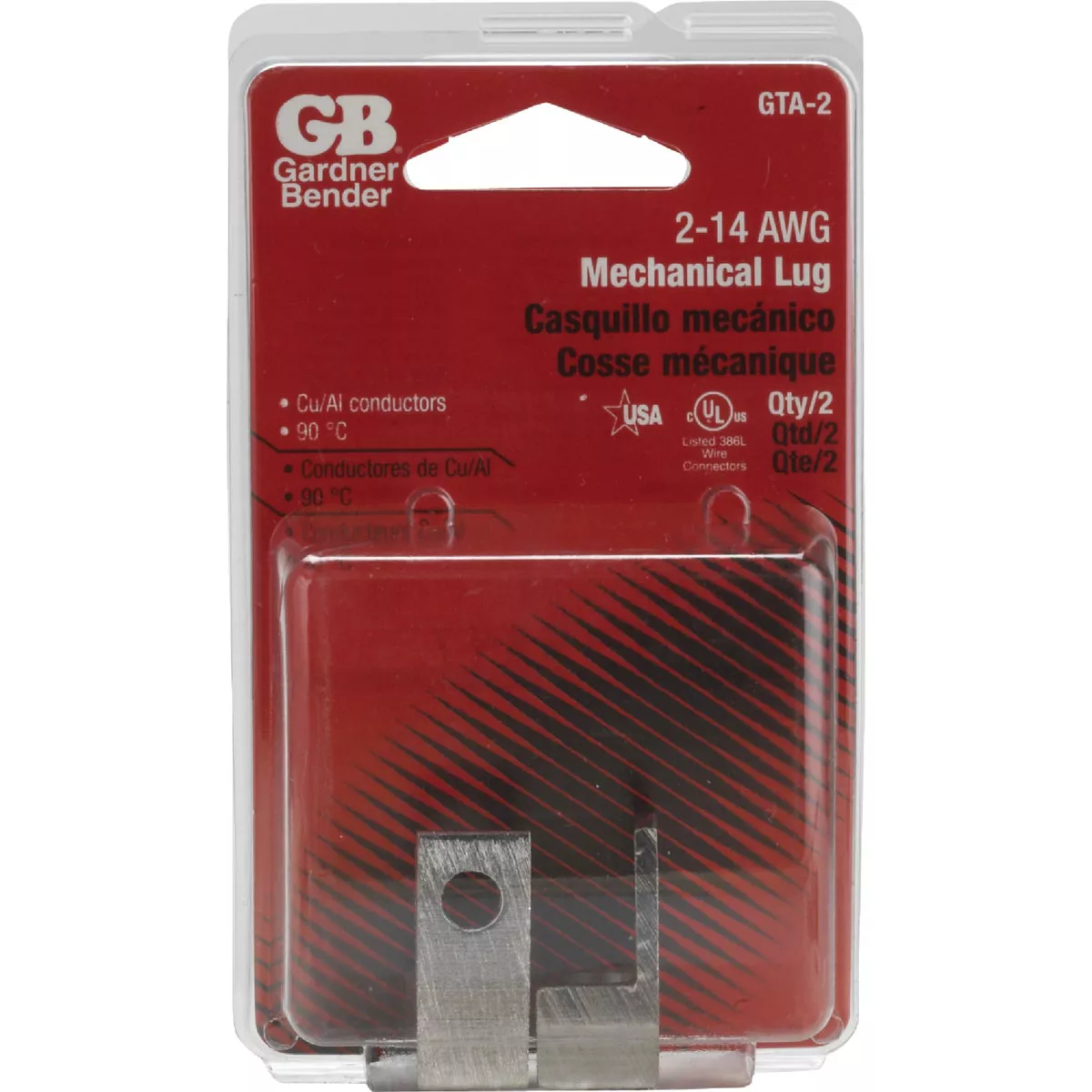 Gardner Bender #14 to #10 STR, #14 to #2 SOL Aluminum Mechanical Lug Terminal (2-Pack) - photo 2