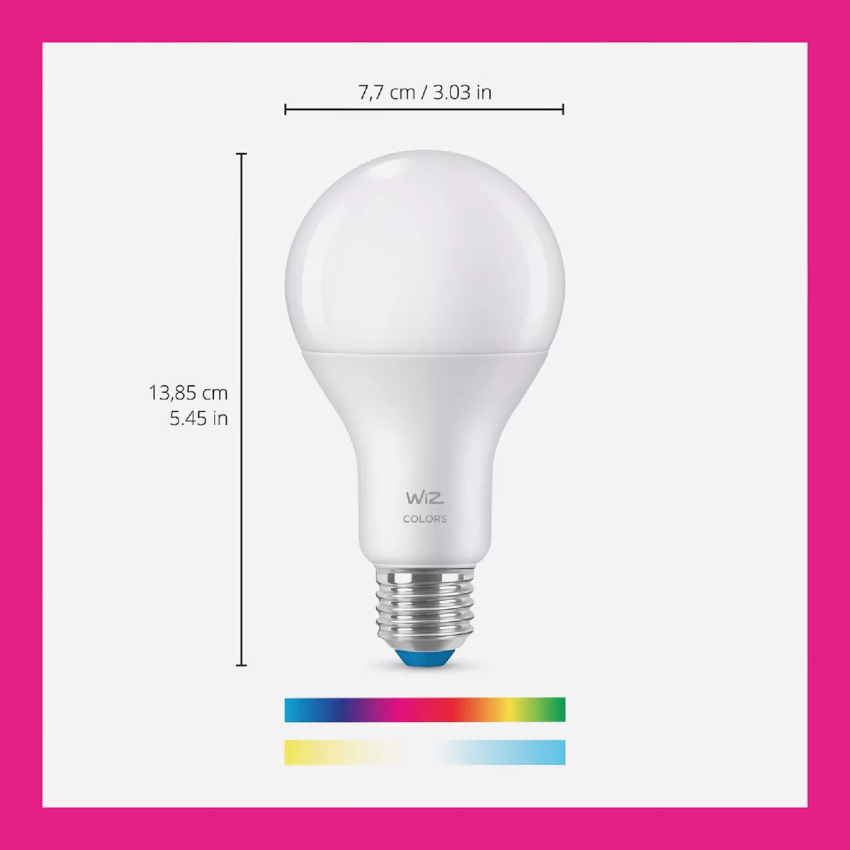 Wiz 100W Equivalent Color Changing A21 Medium Dimmable Smart LED Light Bulb - photo 7
