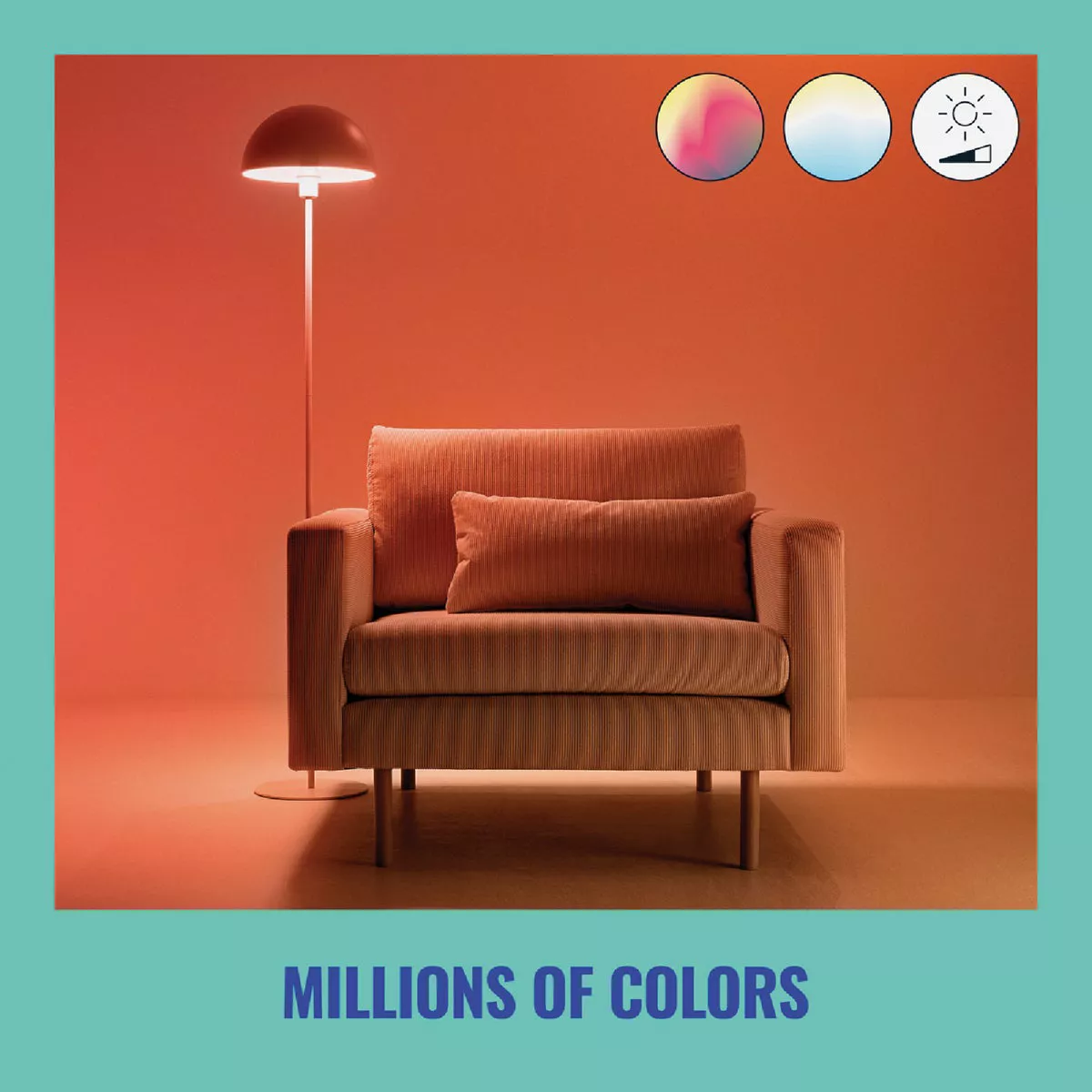 Wiz 100W Equivalent Color Changing A21 Medium Dimmable Smart LED Light Bulb - photo 5