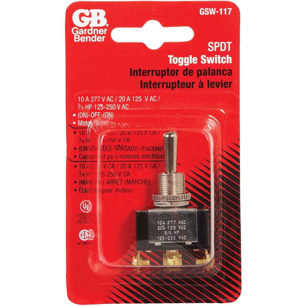 Gardner Bender Heavy-Duty SPDT Screw Double Throw Toggle Switch - photo 2