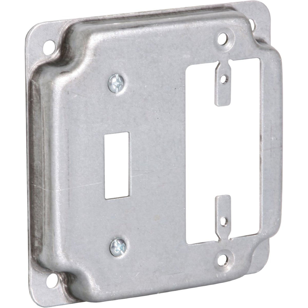 Southwire GFI Outlet & Toggle Switch Raised Steel Exposed Work Square