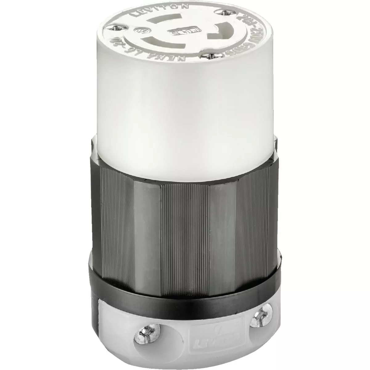 Leviton 20A 250V 3-Wire 2-Pole Industrial Grade L6-20R Locking Cord Connector - photo 2