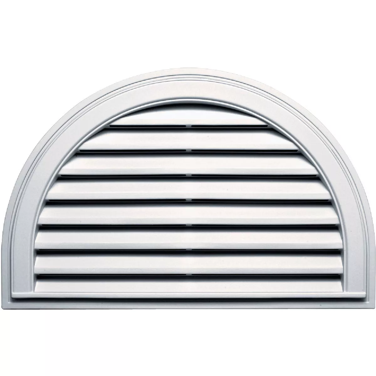 Builders Edge 22 in. x 34 in. Half Round Gable Attic Vent, Bright White