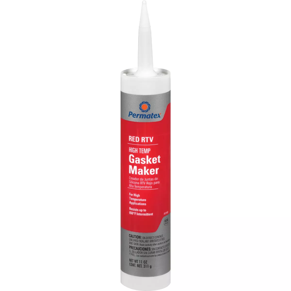 Permatex 11 Oz. High-Temp Red RTV Silicone Gasket Maker
