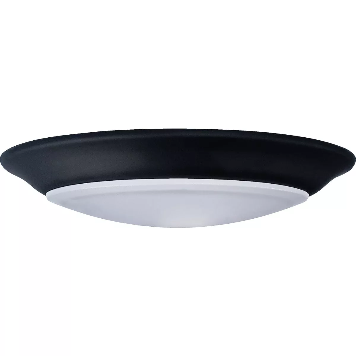 Satco Nuvo 7 In. Black 60W Equivalent LED CCT-Selectable Disk Flush Mount Light Fixture