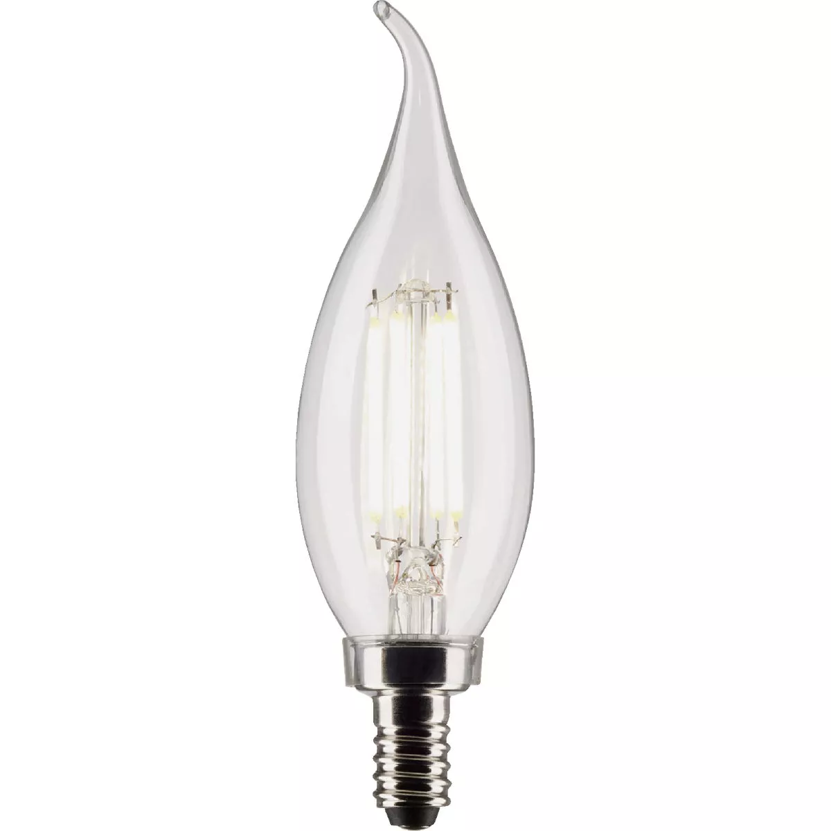 Satco 40W Equivalent Warm White Clear CA10 Candelabra LED Decorative Light Bulb (2-Pack) - photo 3