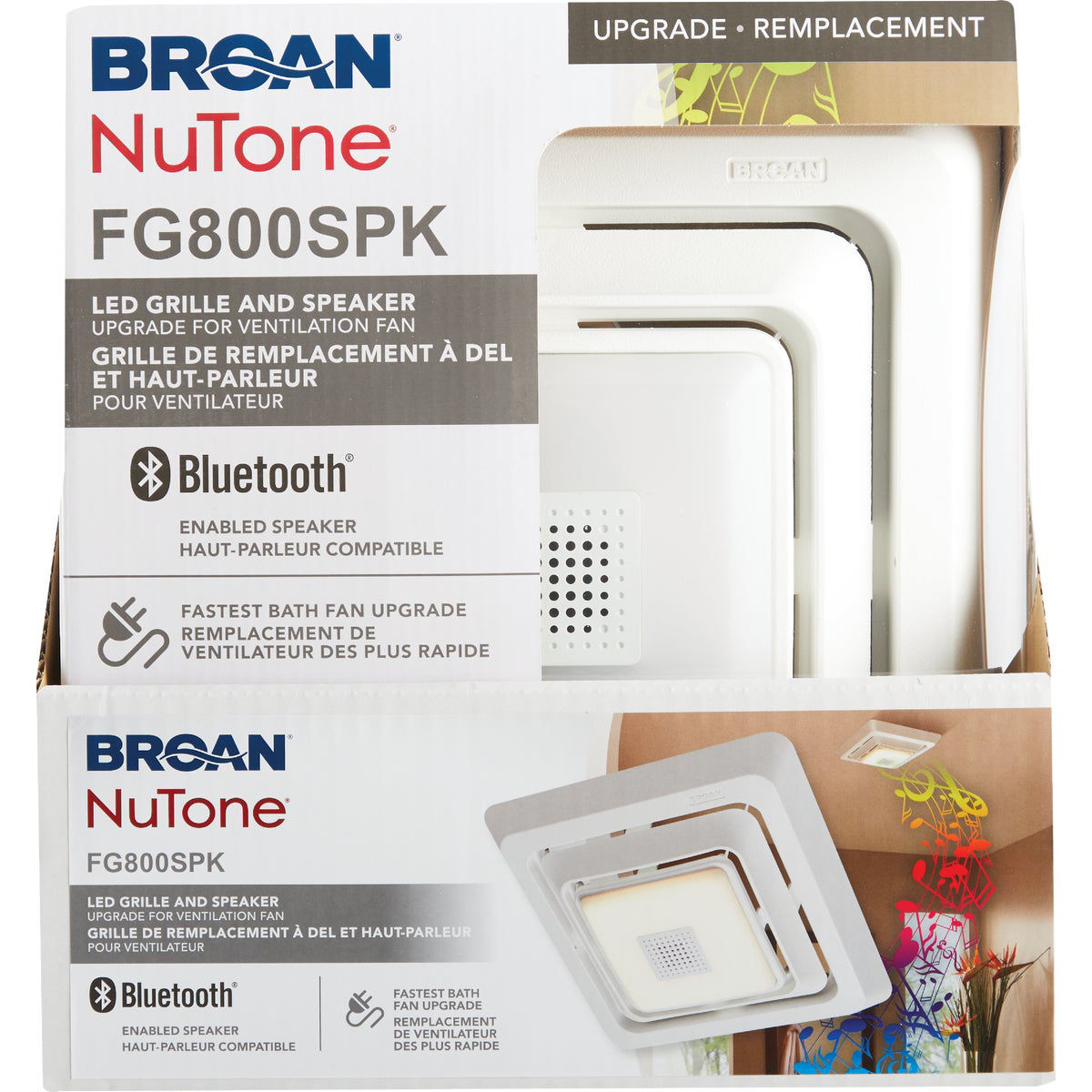 Broan Sensonic 11 In. x 9-3/4 In. x 2 In. White Bath Exhaust Fan 