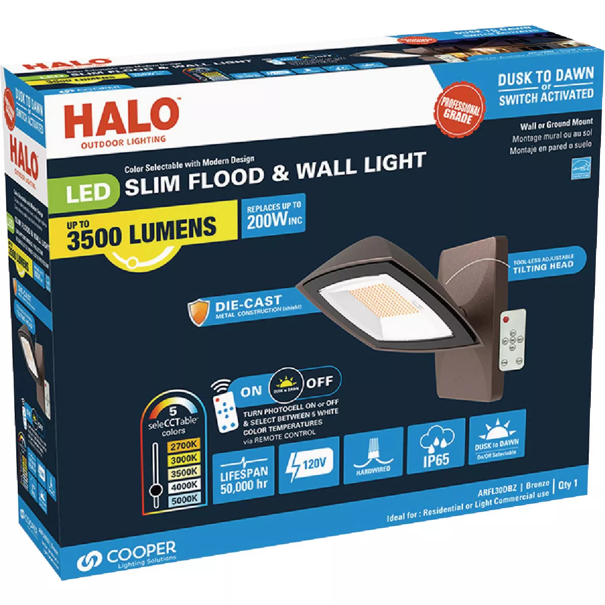 Halo Bronze Dusk to Dawn 15W LED Wall Floodlight - photo 7