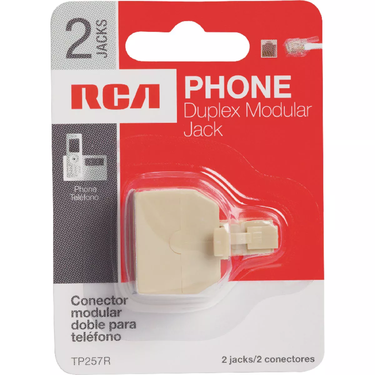 RCA Almond 2-Line Phone Splitter - photo 2