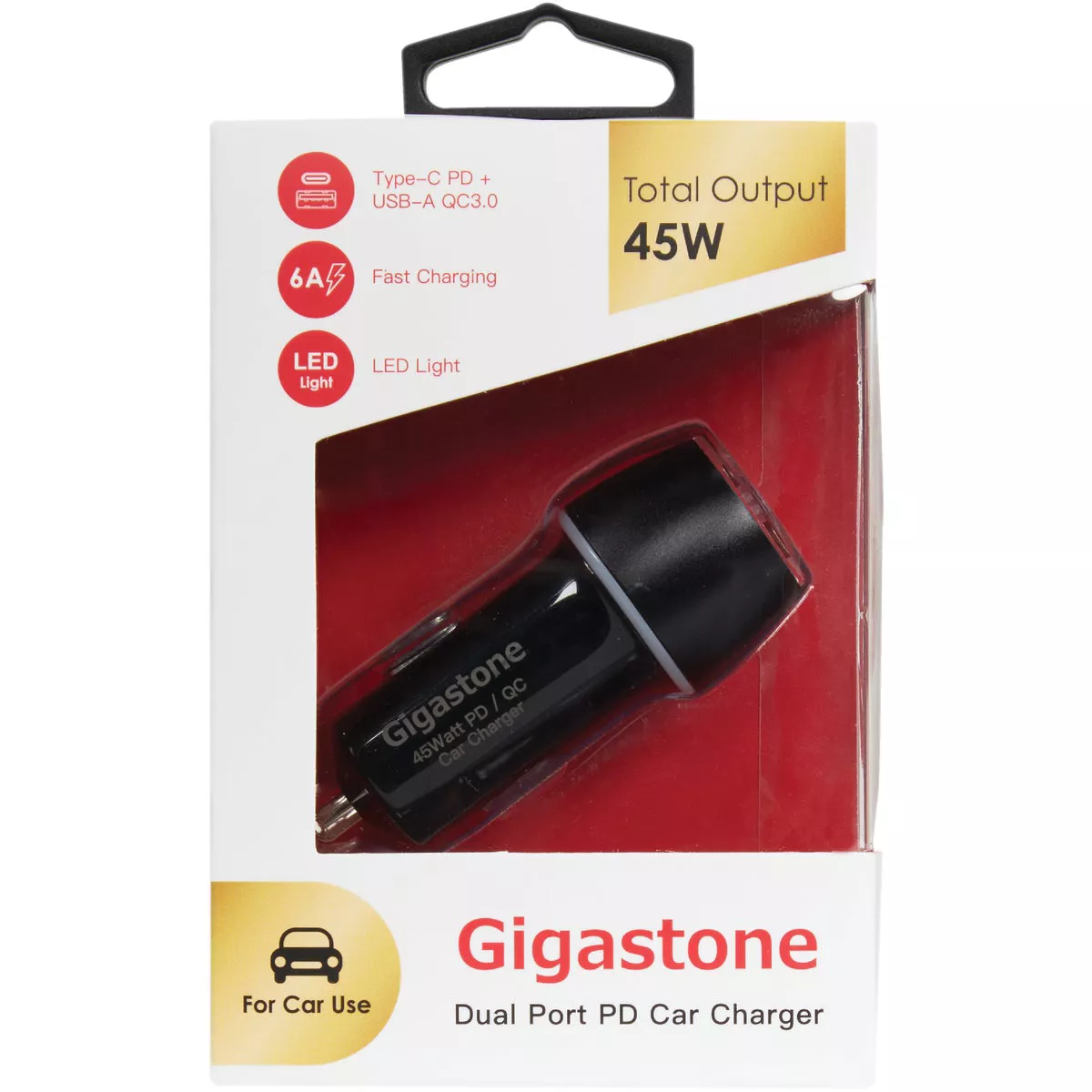 Gigastone 12V USB-A & Type-C Black Car Charger - photo 2