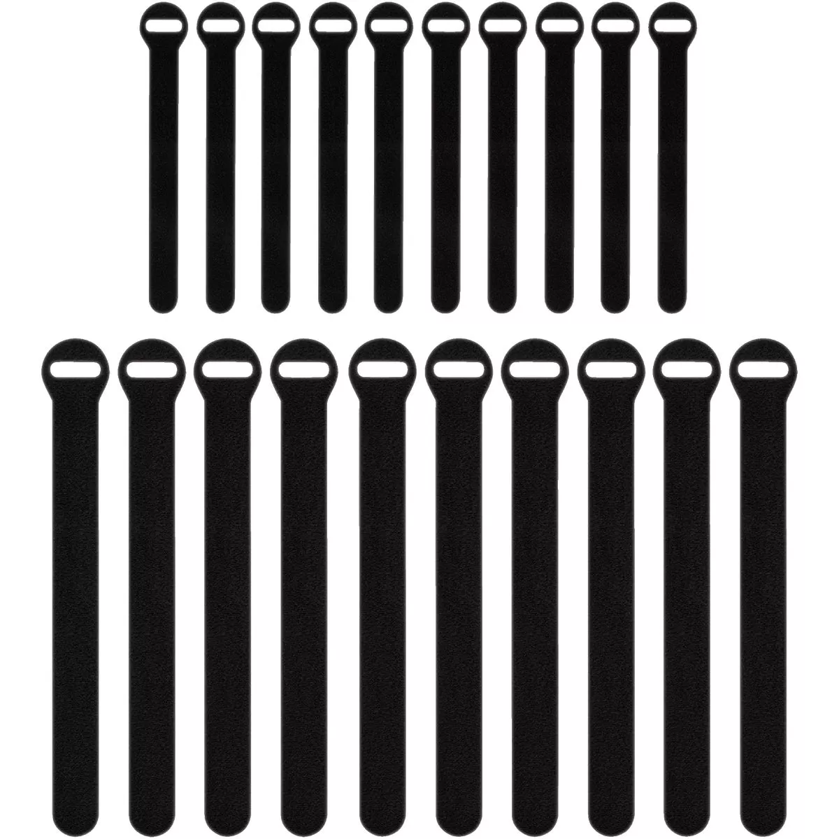 Wrap-It Storage 5 In. & 8 In. Black Self-Gripping Cable Ties (20-Pack)