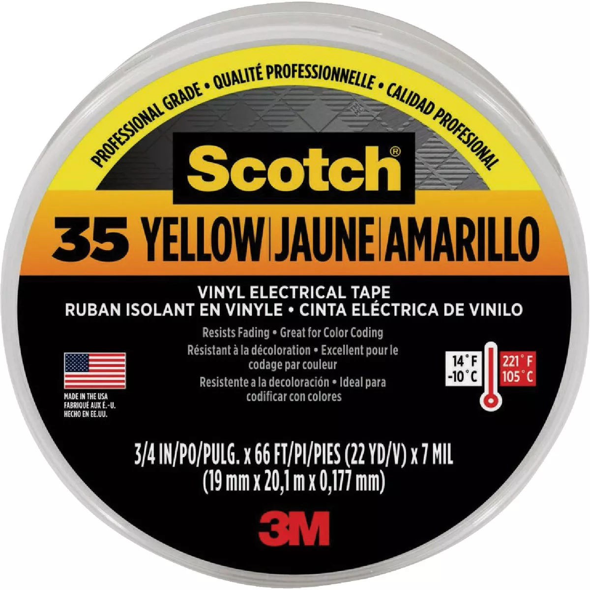 Scotch #35 3/4 In. x 66 Ft. Vinyl Electrical Tape - photo 2