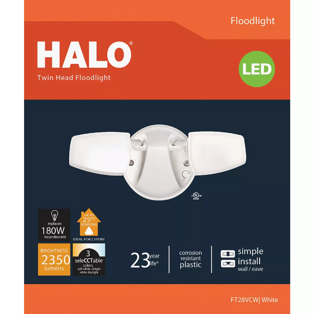 Halo White Color Temperature Selectable LED Floodlight Fixture - photo 2