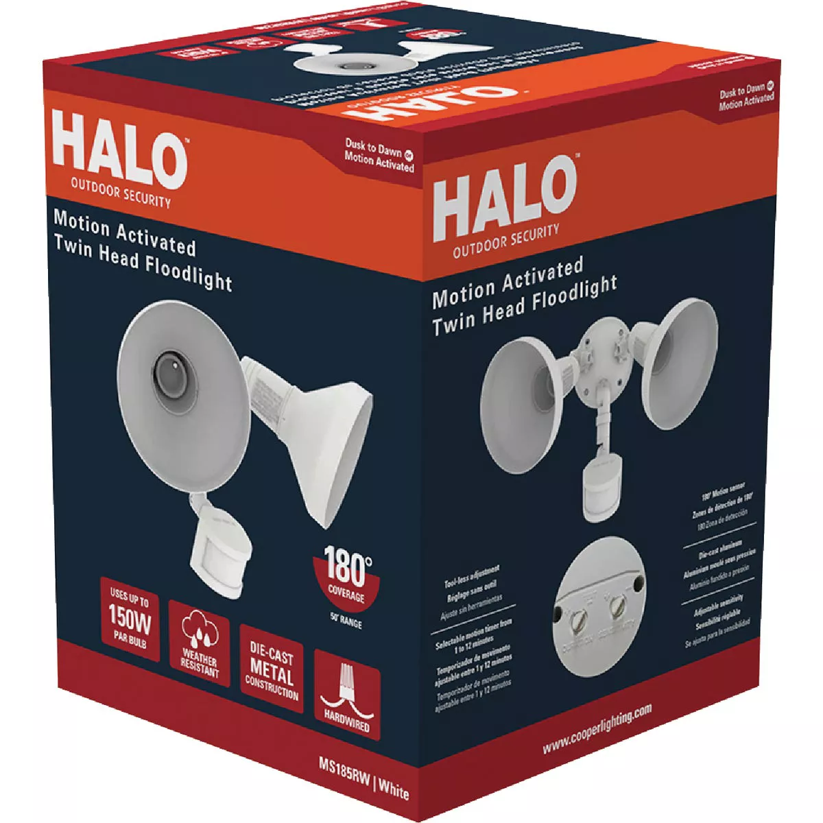 Halo White Motion Activated Incandescent Security Floodlight Fixture - photo 2