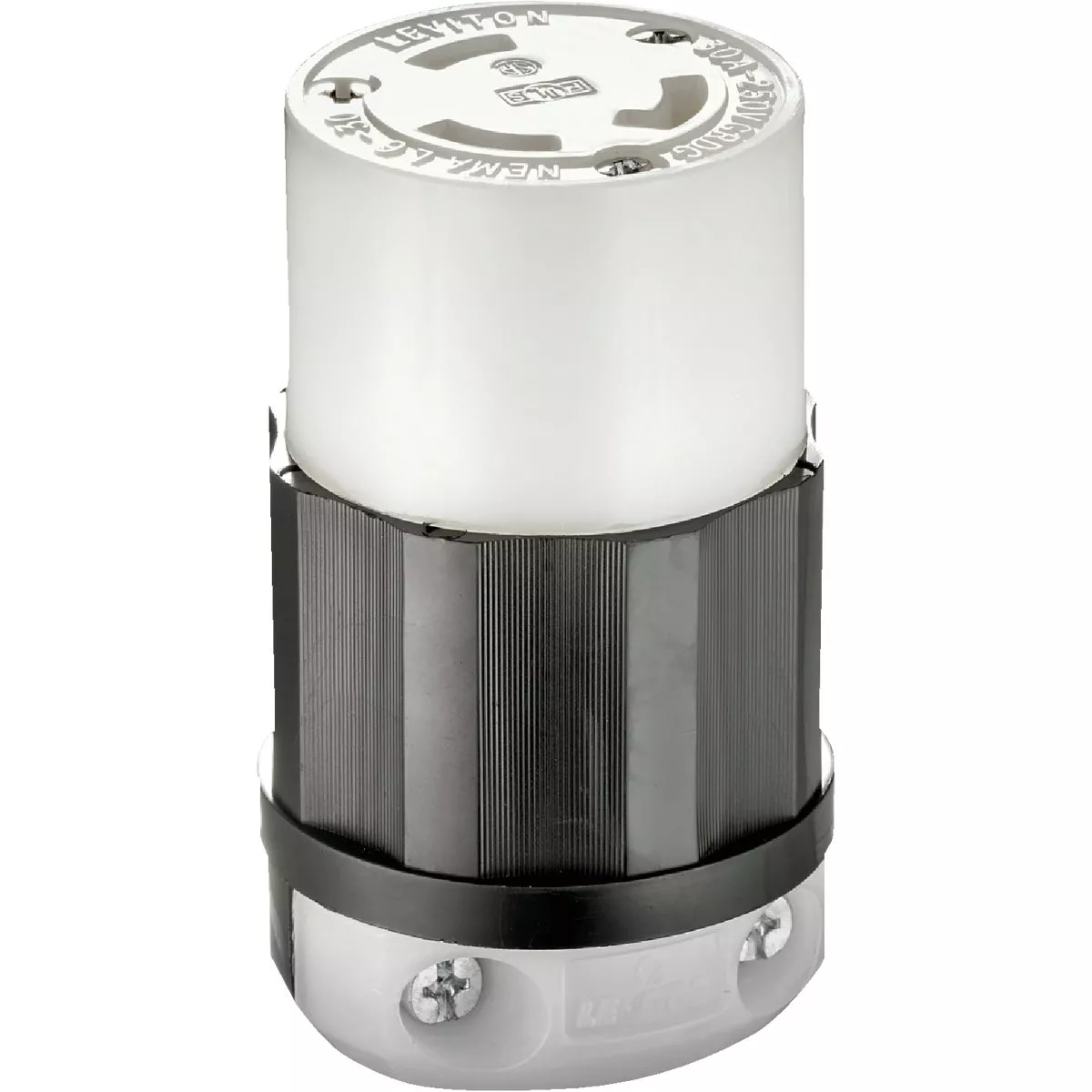 Leviton 30A 250V 3-Wire 2-Pole Industrial Grade L6-30R Locking Cord Connector - photo 2