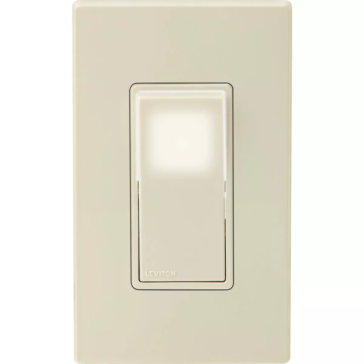Leviton Decora 15A 120V/277V Light Almond LED Illuminated Rocker Switch