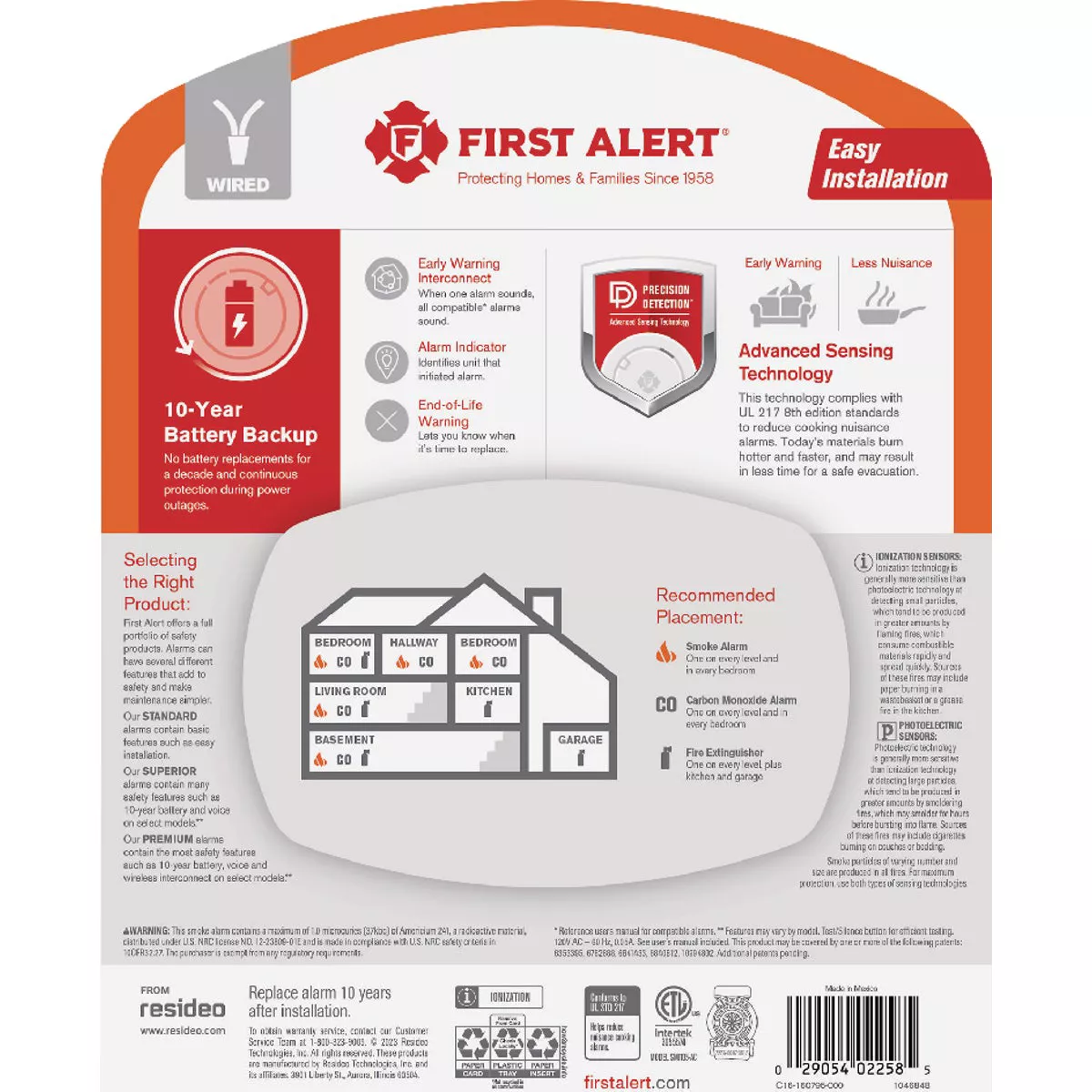 First Alert SMI105-AC Interconnect Hardwire Ionization Smoke Alarm with 10-Year Battery Backup - photo 2