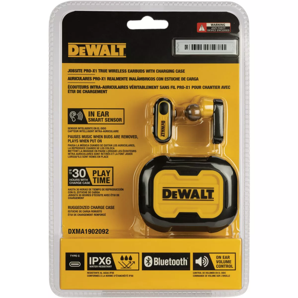 DEWALT Jobsite Pro-X1 True Wireless Earbuds with Charging Case - photo 4