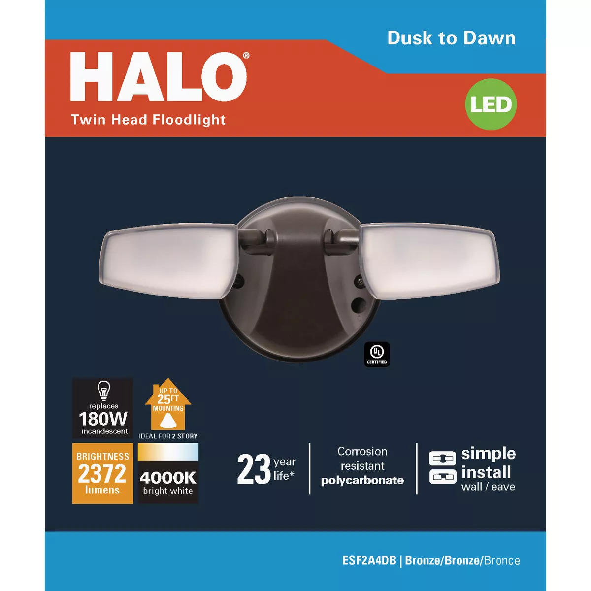 Halo Bronze Dusk to Dawn 23.9W LED Floodlight Fixture - photo 2