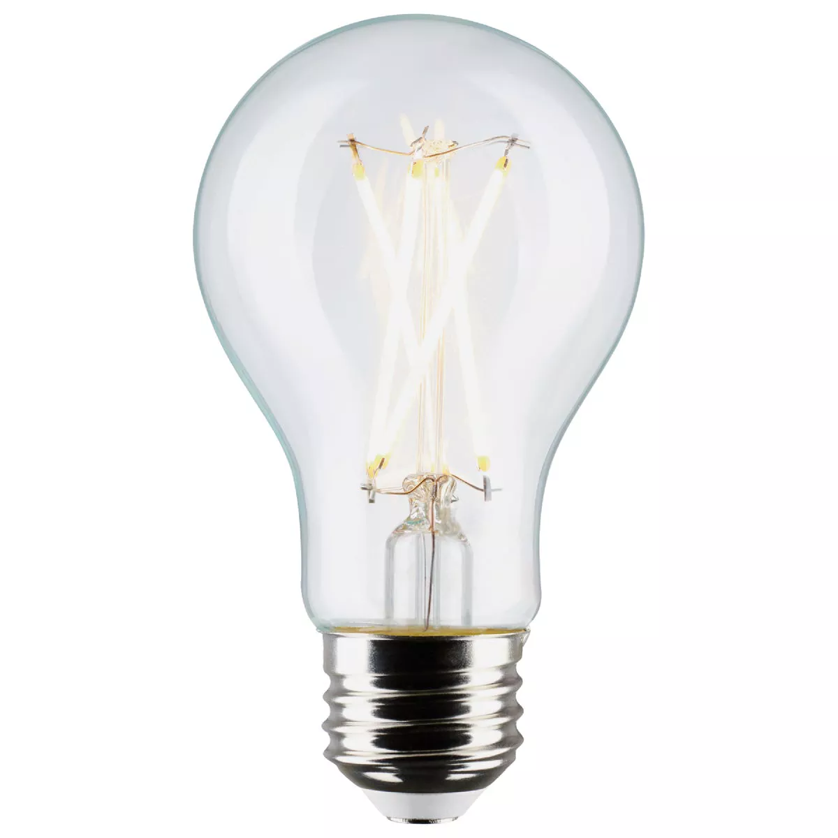 Satco 60W Equivalent Warm White A19 Medium Clear Dimmable LED Light Bulb (4-Pack) - photo 5