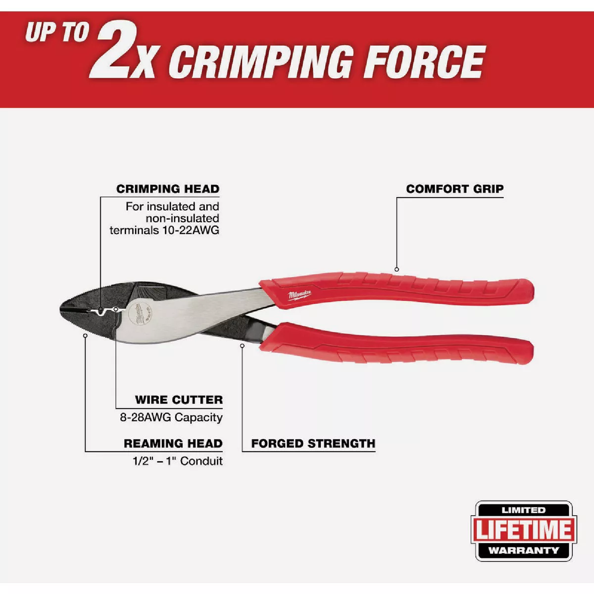 Milwaukee Comfort Grip Crimping Pliers - photo 3