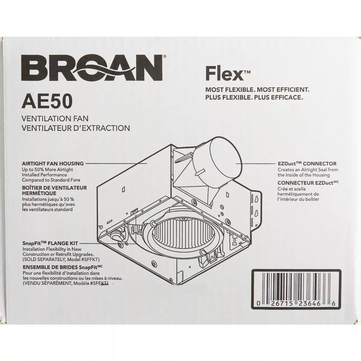 Broan-NuTone Roomside 60 CFM 0.9 Sones Bath Exhaust Fan - photo 5