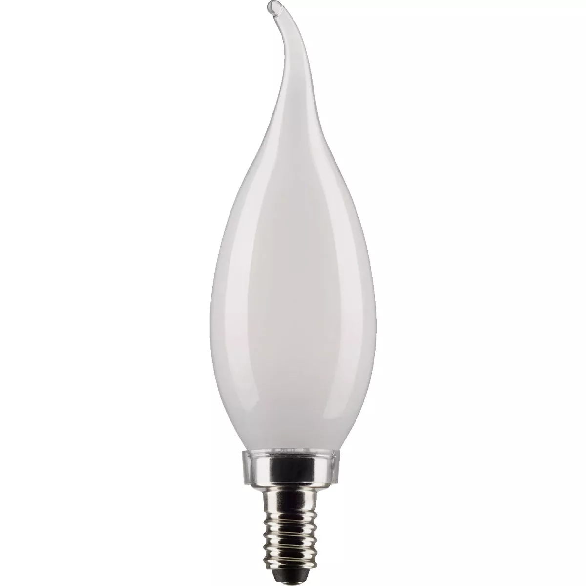 Satco 40W Equivalent Warm White Frosted CA10 Candelabra LED Decorative Light Bulb (2-Pack)