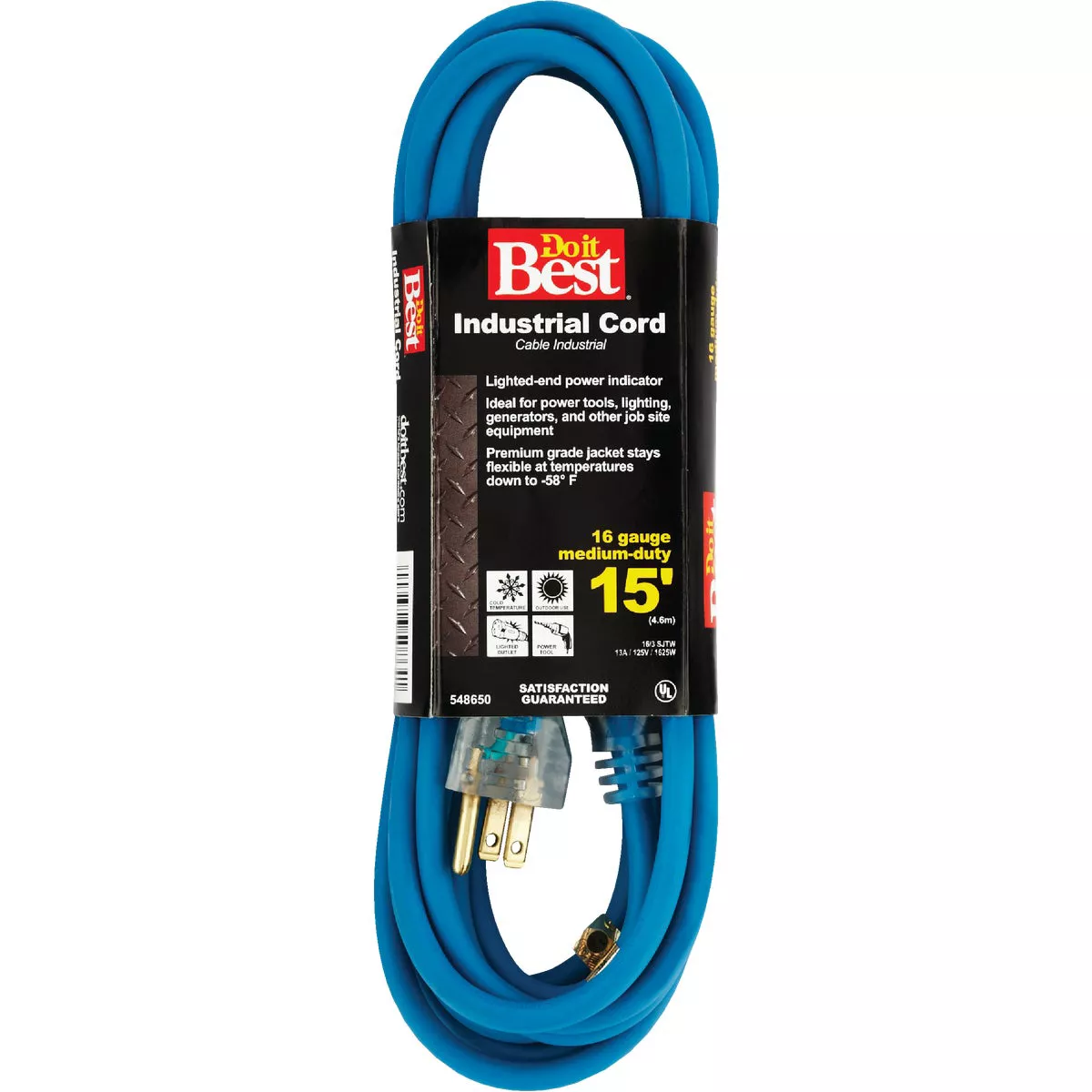 Do it Best 15 Ft. 16/3 Industrial Outdoor Extension Cord