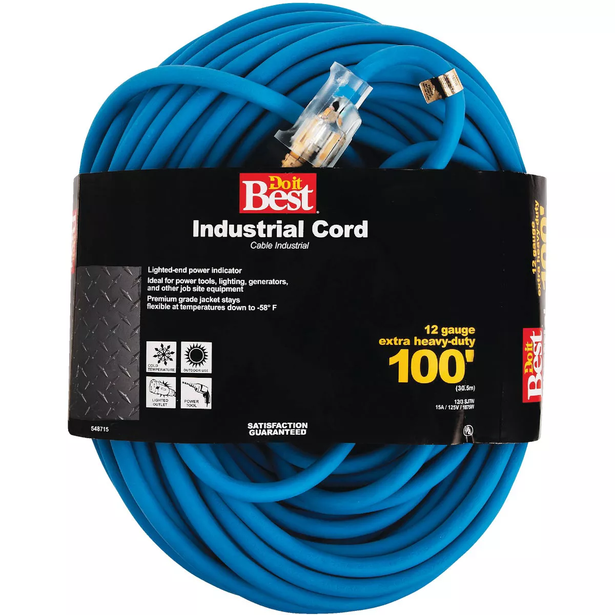 Do it Best 100 Ft. 12/3 Industrial Outdoor Extension Cord