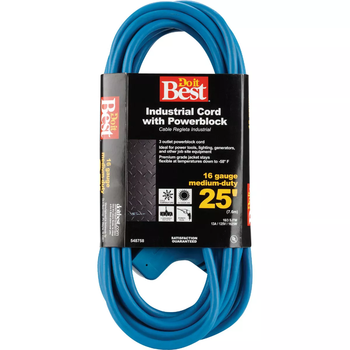 Do it Best 25 Ft. 16/3 Extension Cord with Power Block - photo 2