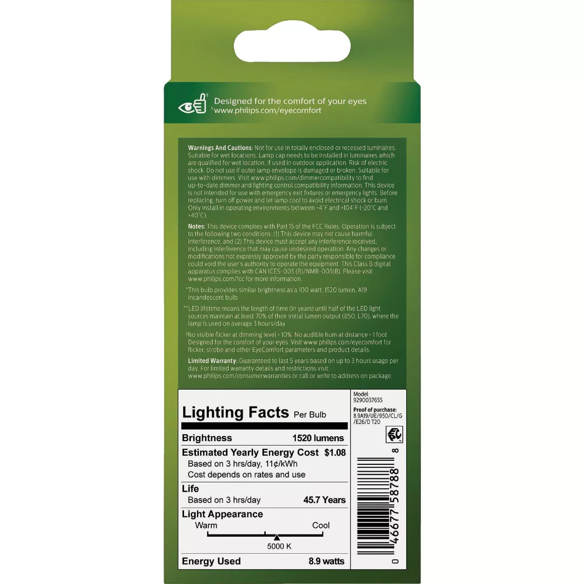 Philips Ultra Efficient 100W Equivalent Daylight A19 LED Light Bulb - photo 4