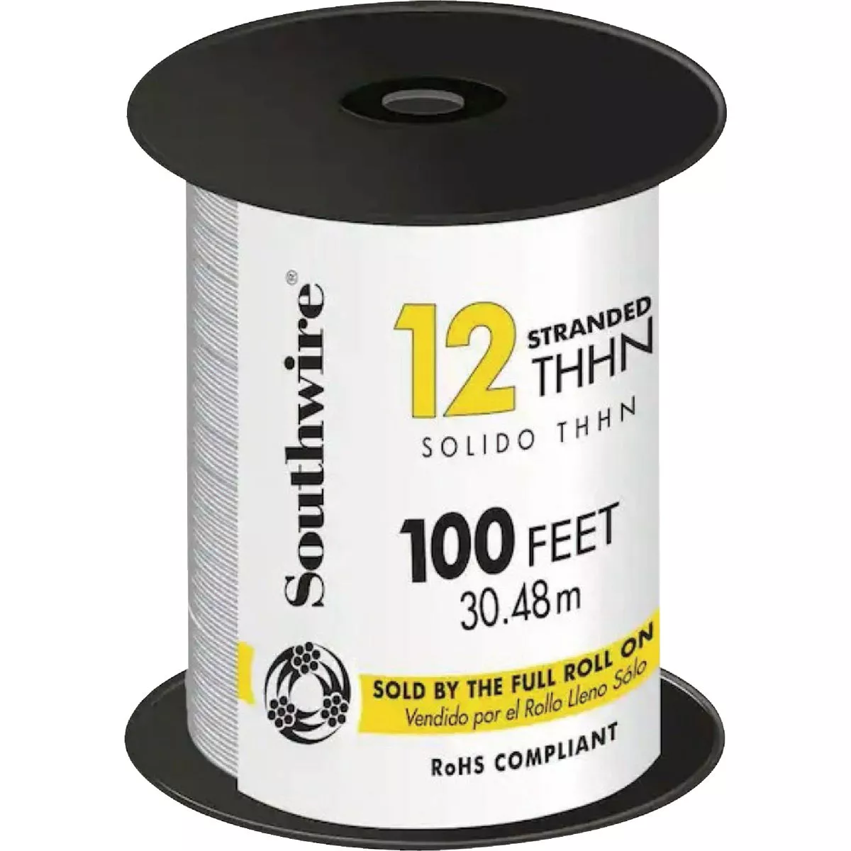 Southwire SIMpull 100 Ft. 12 AWG Stranded White THHN Electrical Wire