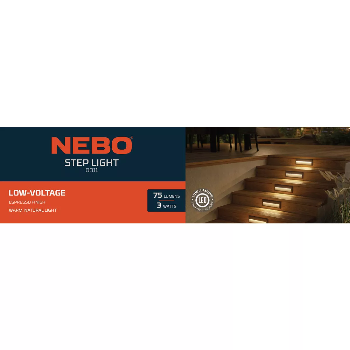 Nebo LED Espresso All-Weather Metal 75 Lm. Low Voltage Step Light - photo 2
