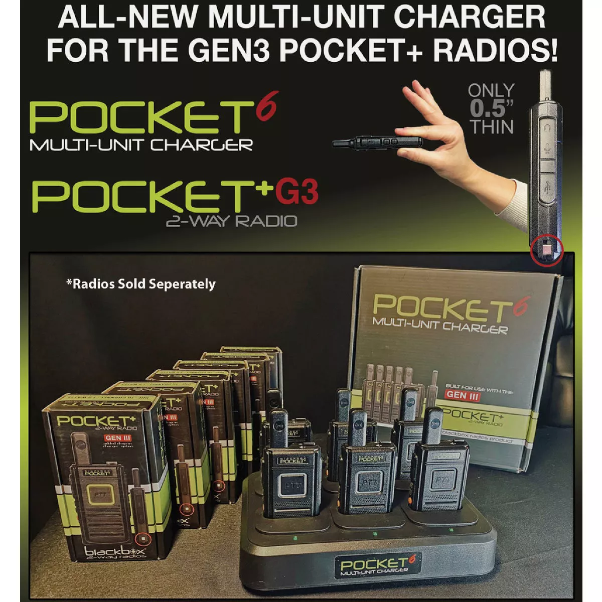 Klein Electronics POCKET+G3 6-Unit 2-Way Radio Multi-Charger - photo 3
